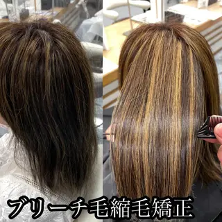 ミディアム パーマ 縮毛/レイヤー 韓国/橋口のヘアスタイル