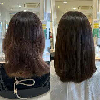 ミディアム カラー 宮原 佑莉のヘアスタイル