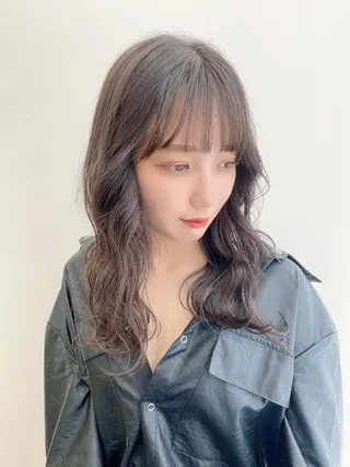 セミロング 透明感/ツヤ髪/ さら艶/前田祥汰のヘアスタイル