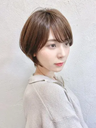 ショート カラー パーマ shiori ❤︎ /透明感カラーのヘアスタイル