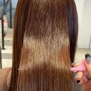 ロング 酸性ストレート・ メンズ 三原 楊子のヘアスタイル