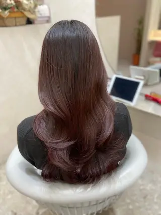 ロング カラー 新宿/韓国ヘア 中明度カラー/かやのヘアスタイル