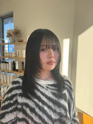 セミロング mir所属・堀越 美羽のヘアスタイル