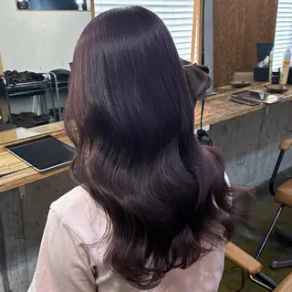 セミロング カラー ふかたさや🫧 艶感✖️透明感カラーのヘアスタイル