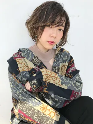 ショート パーマ 新井 広之のヘアスタイル