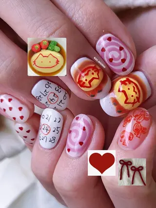 ネイル 3dパーツ/流行り 👧shushu❤️のネイルデザイン