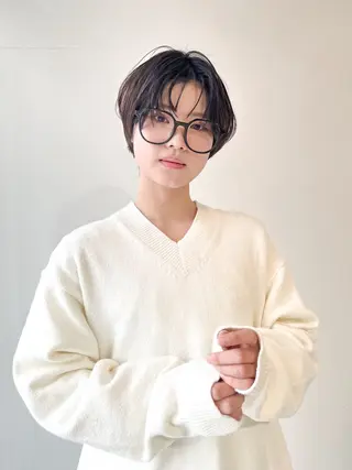 ショート FERIA fam 北千里 杉本 蓮のヘアスタイル