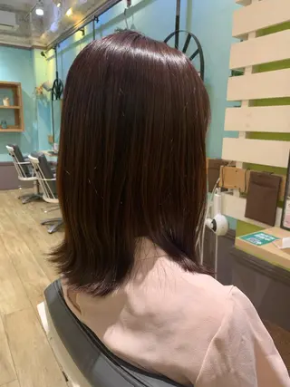 ミディアム カラー ショート/ボブ/透明 感カラー/高橋あみのヘアスタイル