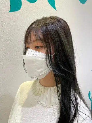 ロング カラー 木村 架音のヘアスタイル