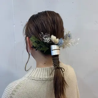 セミロング ヘアアレンジ まろやかカラー🤎 みなとまほのヘアスタイル