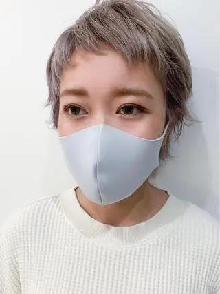ショート nuu所属・💜ショート💜 ウルフ、ボブ二色亜美のヘアスタイル