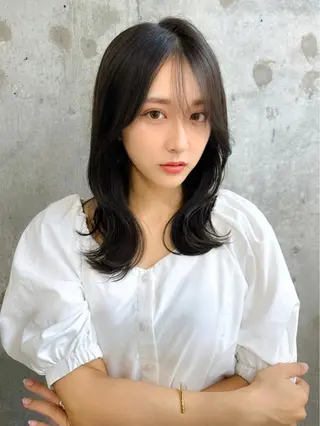 ミディアム カラー 髪質改善サロン Sea shinjuku 新宿南口【シー シンジュク】所属・髪質改善/韓国ヘア レイヤー/新宿/ロミのヘアスタイル