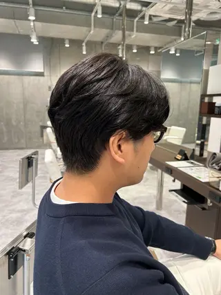 パーマ メンズ パーマ/イルミナ カラー 三浦菜々子のヘアスタイル