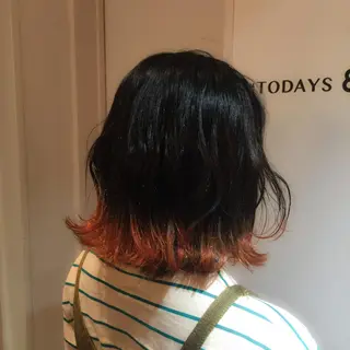 ミディアム カラー ホワイト&レイヤーカ ットエクステ長畠俊輔のヘアスタイル