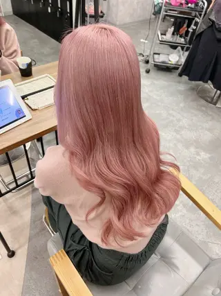 セミロング カラー 💕ブリーチ/ヘアメ 🎀YUUKAのヘアスタイル