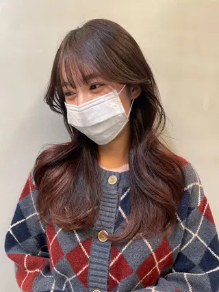 セミロング カラー ヘアアレンジ the path shogo🌻のヘアスタイル