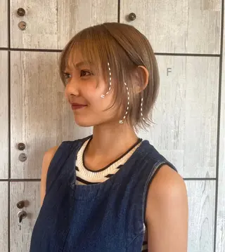 ショート カラー 顔まわり/オフィス カラー/青栁優🔆のヘアスタイル