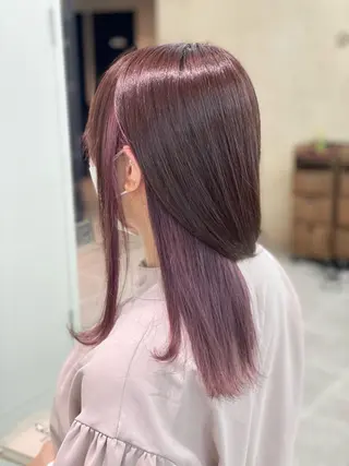 ミディアム カラー ショーヤ/ブリーチ /バレイヤージュのヘアスタイル