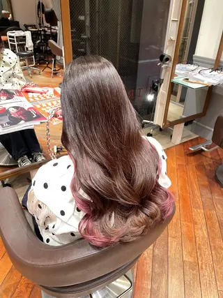 ロング パーマ 大阪梅田 稲葉利也斗のヘアスタイル