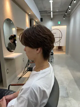 ショート パーマ メンズ 木下 健心のヘアスタイル