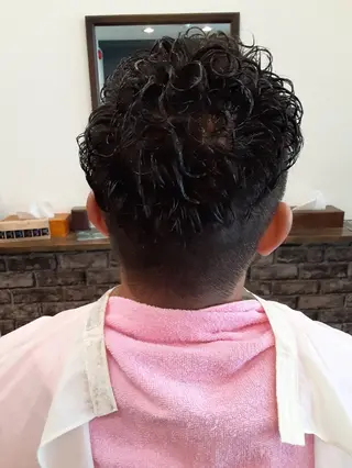 ショート メンズ パーマ ルシア美容室|岸和田 《メンズ歓迎！》山﨑のヘアスタイル
