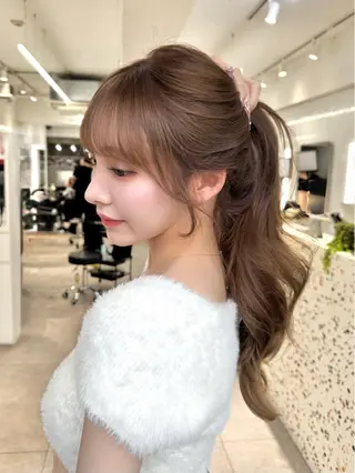 ロング カラー ヘアアレンジ ONYX【オニキス】所属・韓国レイヤーカット/ 韓国ヘア/郷家拓斗のヘアスタイル