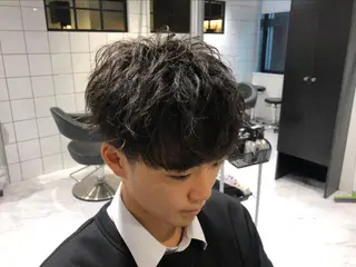 パーマ メンズ BABY 艶髪暗髪ヘア💖達人のヘアスタイル