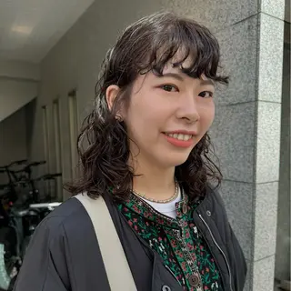 ミディアム カラー パーマ ヘアアレンジ 🌐サトウ リョウ🌐のヘアスタイル