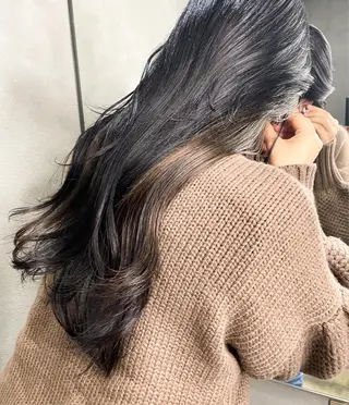 ロング カラー ブリーチなし透明感カ ラー×韓国ヘア♡ヒデのヘアスタイル