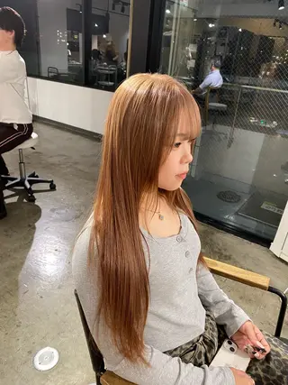 ロング カラー ブリーチなしカラー/ 暖色カラー/宮本恵佑のヘアスタイル
