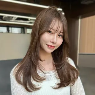 ロング カラー みわ ゆいなのヘアスタイル