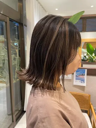 ミディアム カラー 高木 櫻のヘアスタイル
