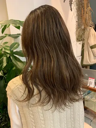セミロング カラー 中目黒🌼 🌼ハナのヘアスタイル