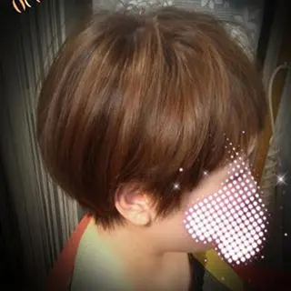 カラー パーマ 田辺 眞波のヘアスタイル