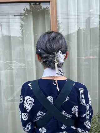 ミディアム ヘアアレンジ mei/艶髪/透明感 カラー/ヘアセットのヘアスタイル