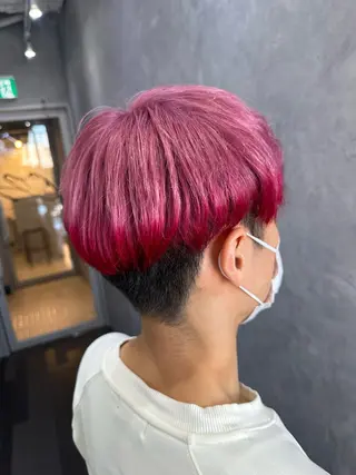 カラー メンズ 透明感/ブリーチ縮毛 /髪質改善/星野純一のヘアスタイル