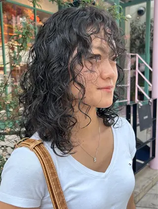 セミロング パーマ 海外風レイヤー💋 sanaのヘアスタイル