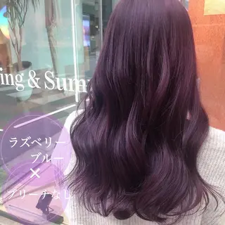 ロング カラー ブリーチなしピンク 縮毛艶髪矯正/吉村のヘアスタイル