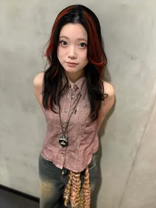 ロング カラー 優 作のヘアスタイル