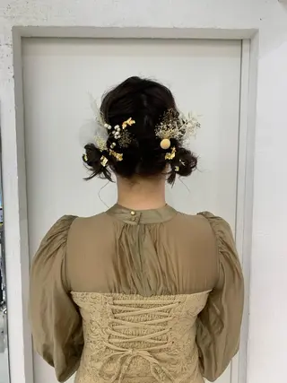 ミディアム 卒業式ヘアセット🎀 ヘアアレンジのヘアスタイル