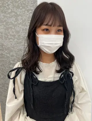 セミロング カラー ベージュ🤎透明感 カラー🤎anriのヘアスタイル