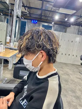 ショート パーマ メンズ 🟦ニュアンス/メン ズパーマ横浜🟦のヘアスタイル