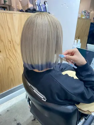 ミディアム カラー SALOWIN新宿三丁目【サロウィン】所属・レイヤー🔶髪質改善 🔶透明感カラー青木のヘアスタイル