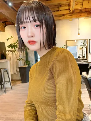 ショート カラー 結べるレイヤーボブ くびれLady表参道のヘアスタイル