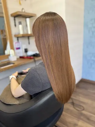 カラー ロング 個室型美容室san 都賀店のヘアスタイル