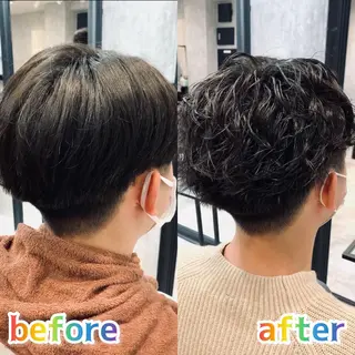 ショート パーマ メンズ AI TOKYO  横浜店所属・メンズ支持数No.1 👑リュウ👑のヘアスタイル