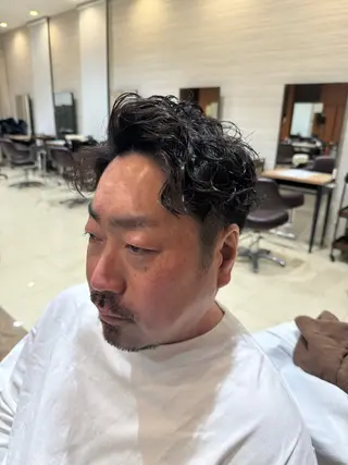 ショート パーマ メンズ カットメンズ限定KA ITOカラー練習中のヘアスタイル