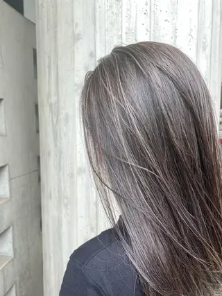 ロング カラー 海外風カーテンバング Mao広尾美容室のヘアスタイル