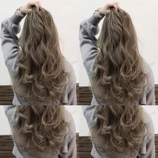 ロング カラー パーマ ✖️リーアキト LEEAKITO✖️のヘアスタイル