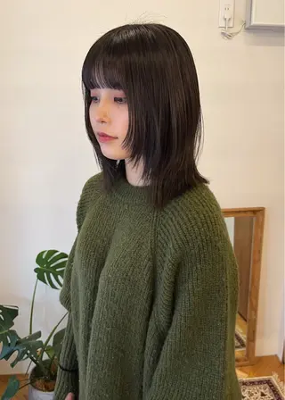 ミディアム カラー 西山 紗耶香🪽 透明感カラー/ボブのヘアスタイル